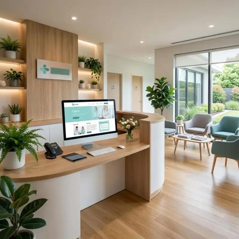 Clinic Welcome Page: website design inspiration concept